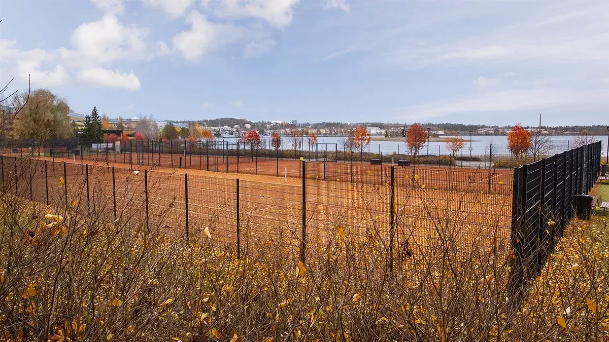 Artificial grass court fencing and installation